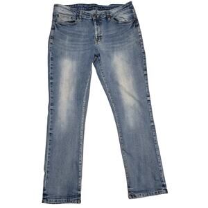 Rue 21 Men's Straight Supreme Flex Faded Jeans Tag Size 34x32 Actual 34x30 EUC